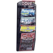 Safco Mesh Magazine Rack, 5-Pockets, 10-1/4"x3-1/2"x28-1/3", Black SAF5578BL